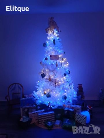 Коледна Снежно бяла или зелена елха с шишарки + пласмасова стойка  ТОП ПРЕДЛОЖЕНИЕ, снимка 12 - Други стоки за дома - 52905281