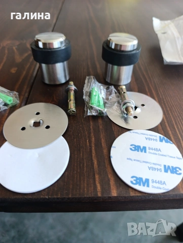 Стопери за врата от неръждаема стомана – комплект, снимка 2 - Други - 53839115