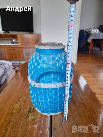 Стар плетен буркан #4, снимка 4 - Други ценни предмети - 52079801