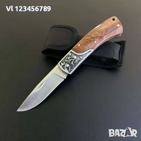 Руски сгъваем ловен нож ЛЕВ 87x185 ;Ст 65х13