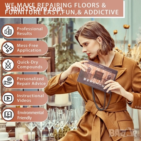 Комплект за ремонт на ламинат KMEIVOL, 42 броя комплект за ремонт на дървен пълнител, маркировка за , снимка 5 - Други стоки за дома - 51951285