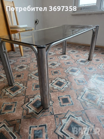 Холова маса от тръбна мебел, снимка 4 - Маси - 53191414