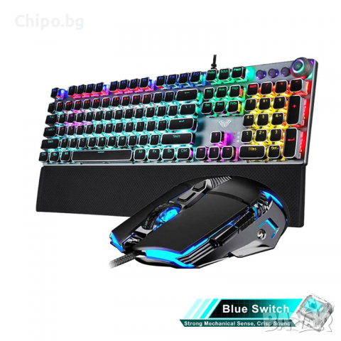 Гейминг комплект Aula T500, Сив, снимка 1