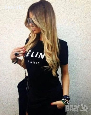 Дамска тениска CELINE PARIS принт, модели и размери, снимка 4 - Тениски - 28064774