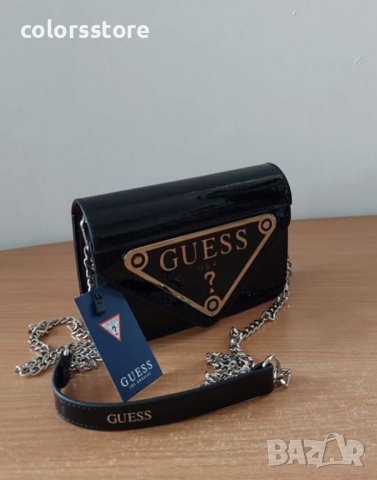Лачена Черна чанта Guess код SG147, снимка 3 - Чанти - 39426464