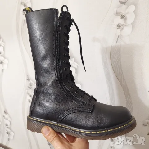 кожени ботуши DR MARTENS 3733 Leather 14-Eyelet 2 zip номер 39, снимка 1 - Дамски ботуши - 43300752