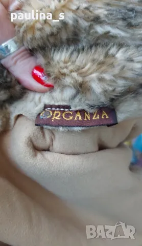 Винтидж / Топъл дамски кожух "OGANZA" / цвят Нюд с нюансирана яка, маншети и обазовка, снимка 7 - Палта, манта - 48352538