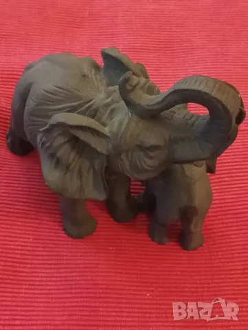 Статуетка, фигурка Слон със слонче, мрамор. , снимка 5 - Статуетки - 48586646