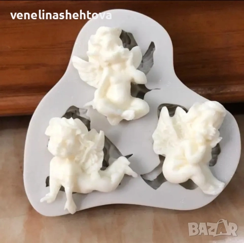 3 ангела ангели Силиконов молд форма за гипс смола фондан за декорация на торта и 