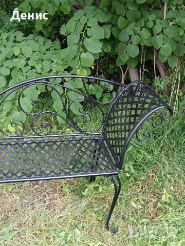 пейка метална черна 25487, снимка 2 - Градински мебели, декорация  - 50325823