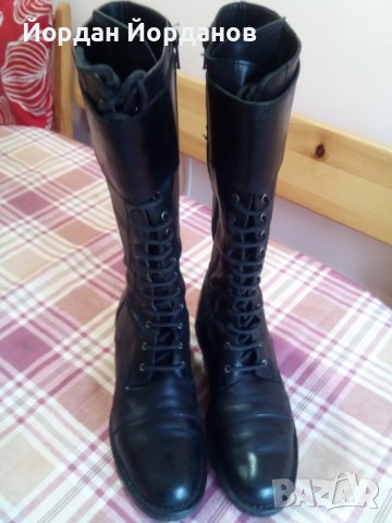 Дамски кожени ботуши 40 номер, снимка 7 - Дамски ботуши - 39833208