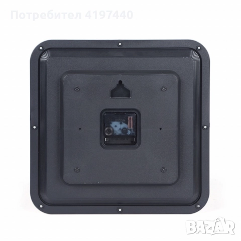 Стенен квадратен часовник - Безшумен, снимка 2 - Стенни часовници - 52815238