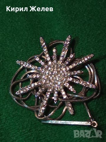 ЗВЕЗДОВИДЕН ПОСРЕБРЕН КРИСТАЛЕН АРТ МОДЕН МЕДАЛЬОН 25177, снимка 13 - Колиета, медальони, синджири - 35233025
