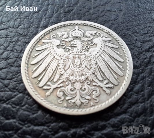 Стара монета 5 пфенига 1903 г.буква А - Германия- рядка,121 годишна !, снимка 3 - Нумизматика и бонистика - 39740302