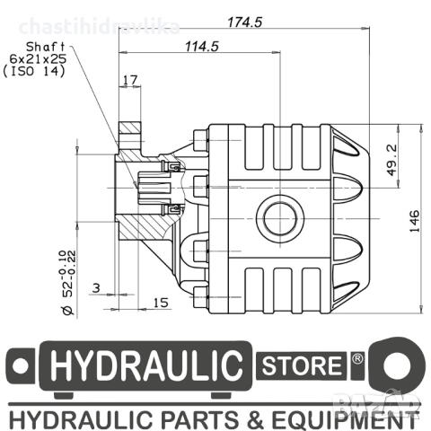 Зъбна помпа OMFB UNI NPH 51 10501100522 / 10501100513, снимка 4 - Части - 52154301