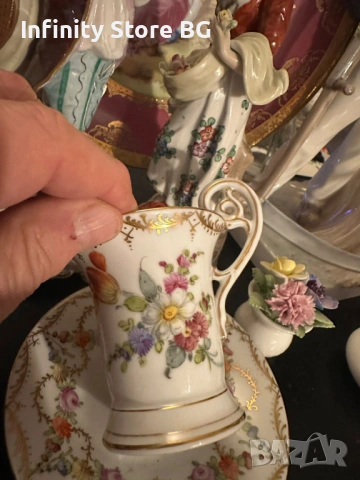 🌸 Dresden Germany, около 1900 – “Великолепният” двоен сет, снимка 11 - Антикварни и старинни предмети - 53467328