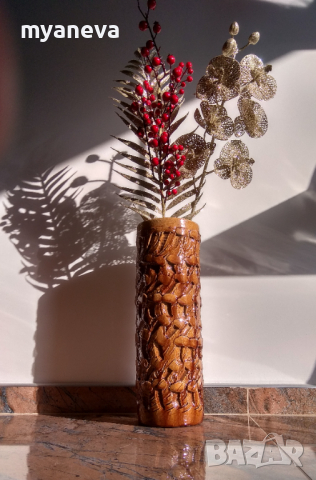 Тежка, масивна, керамична ваза от Германия. , снимка 7 - Вази - 44589131