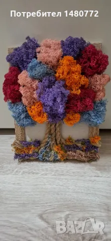 Дърво от скандинавски мъх в рамка, снимка 17 - Декорация за дома - 47986453