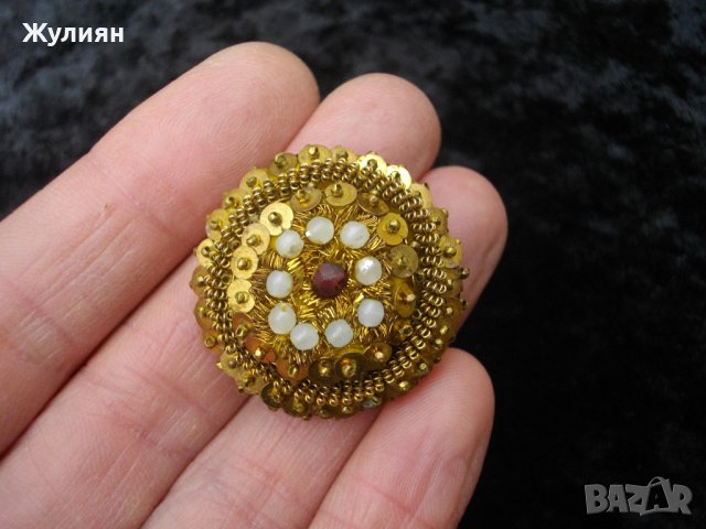 СТАРА РЪЧНО ПРАВЕНА БРОШКА, снимка 6 - Антикварни и старинни предмети - 38886923