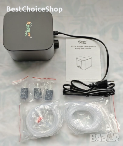 Въздушна помпа за аквариум ултра тиха 30db с 2 изхода регулируема – 12L/Min
