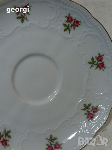 Немски порцеланов сервиз за кафе Feltmann Weiden 2 чаши с чинийки , снимка 6 - Чаши - 36249272