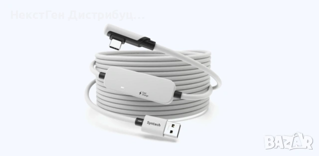 Syntech Fast Charging VR Link Cable 5m 9V 2A | Нов | 24м Гаранция, снимка 2 - Кабели и адаптери - 53452048