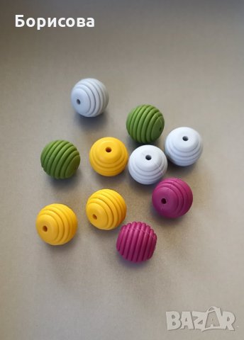 Гофрирано силиконово мънисто за бебешка залъгалка , снимка 1