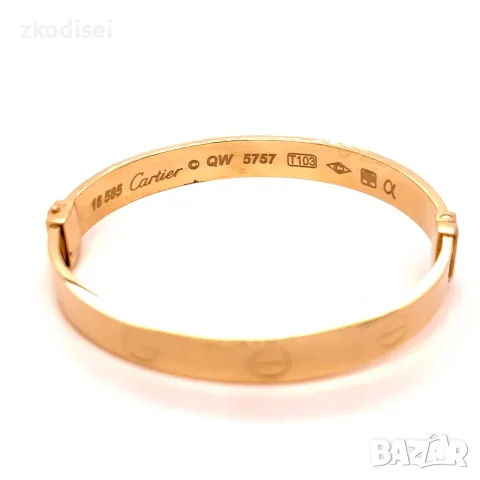 Златна дамска гривна Cartier 9,31гр. 14кр. проба:585 модел:42530-3, снимка 3 - Гривни - 55751700