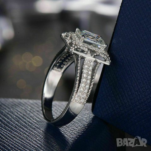 Сребърен пръстен с циркони, снимка 2 - Пръстени - 42009987