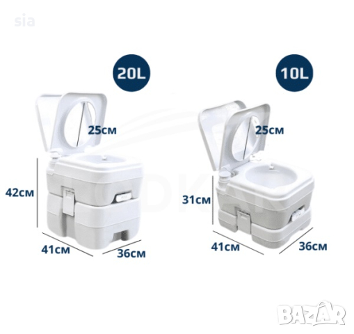 Тоалетна за къмпинг, Преносима, 10литра или 20литра, снимка 3 - Химически тоалетни - 42888735