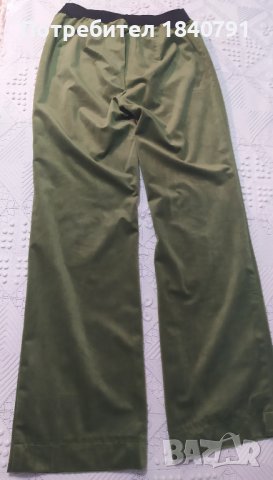 НОВ дамски панталон – Made in Italy, памучно кадифе, каки – ХL, снимка 8 - Панталони - 42726416