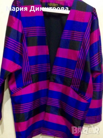 Красиво сако 100% SILK Коприна НОВО, снимка 4 - Сака - 38789996