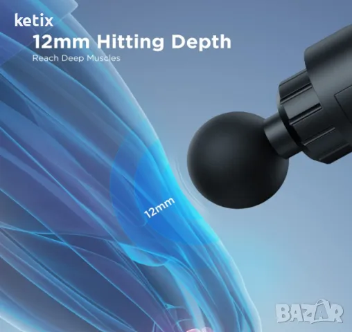 Пистолет за дълбок масаж на мускулите,масажор, снимка 2 - Масажори - 47573334