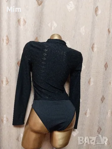 S/M Черно еластично боди , снимка 4 - Корсети, бюстиета, топове - 48185863