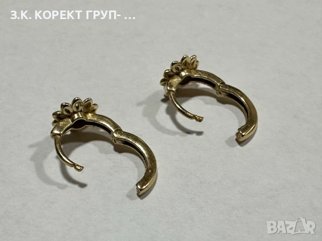 Златни обеци 14к, 1,40гр, снимка 7 - Обеци - 53711164