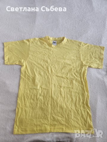 Памучна жълта тениска , снимка 1 - Тениски - 41450370