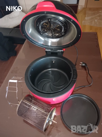 Продавам Ерфаер Фритюрник Кlarstein VitAir 1400W 9L Комби Червен, снимка 14 - Печки, фурни - 53769622