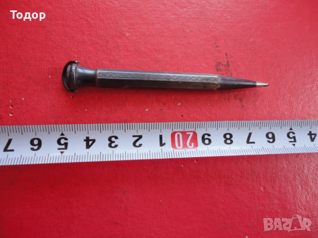 Уникален сребърен молив с емайл Art Nouveau 800