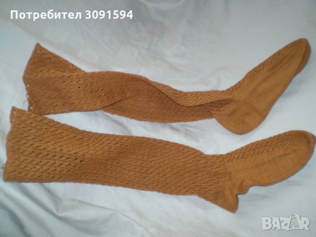 Ретро плетени памучни  дамски чорапи, снимка 5 - Дамски чорапи - 34417443