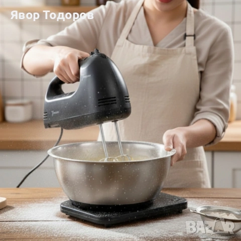 Ръчен миксер Cheffinger – 250W мощност, 7 скорости и 4 бъркалки за бързо и удобно готвене, снимка 2 - Миксери - 53777916