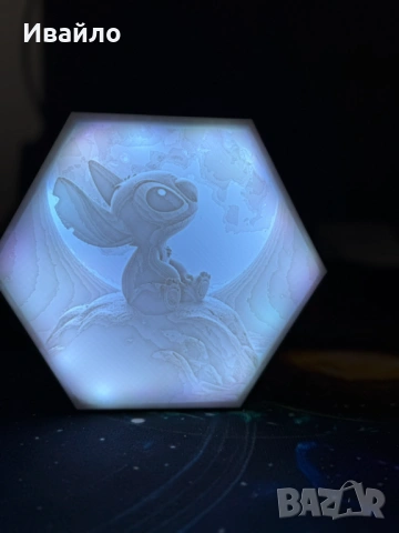 Нощна лампа - Стич RGB УПРАВЛЯВАСЕ ОТ ТЕЛЕФОНА