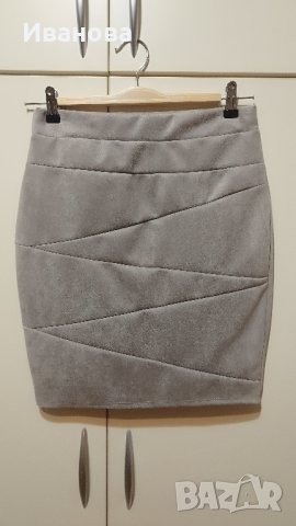 Ежедневна пола в светло сиво , снимка 2 - Поли - 44498787