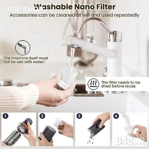 Нова Универсална Прахосмукачка Ръчен Вакуум 120W - Лек, Удобен, Мултифункционален, снимка 7 - Други - 49639492