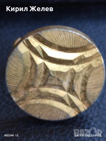 Стари позлатени винтидж бутонели ръкавели за КОЛЕКЦИЯ ДЕКОРАЦИЯ 50146, снимка 2 - Други ценни предмети - 51526402