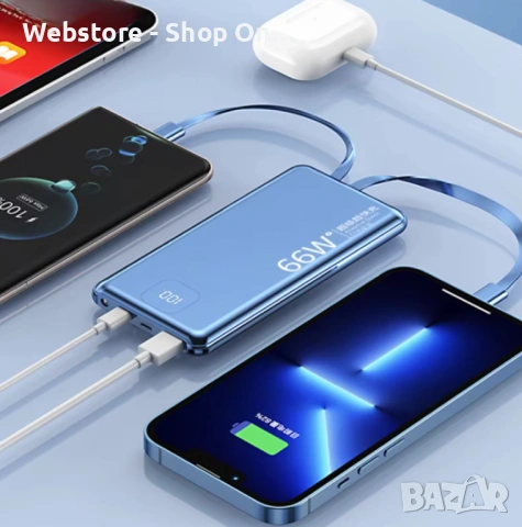 Преносима батерия 10000mAh 66W K-A110, снимка 2 - Външни батерии - 53600534