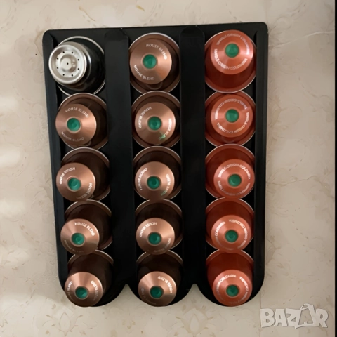 Стенен Държач за Кафе Капсули Nespresso - Стил, Ред и Повече Свободно Място!, снимка 6 - Аксесоари за кухня - 52584860