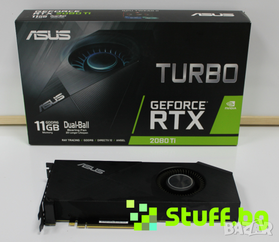 Видео карта ASUS GEFORCE TURBO-RTX2080Ti-11G Dual Ball, снимка 7 - Видеокарти - 44670486