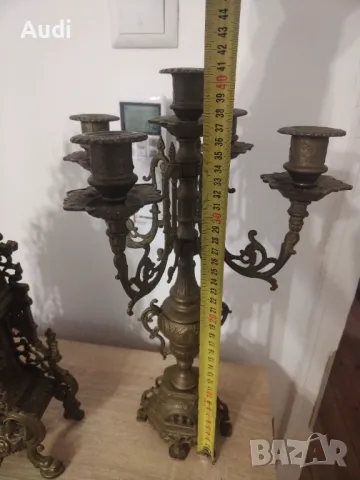 Комплект каминен часовник с два свещеника. , снимка 9 - Колекции - 48917253