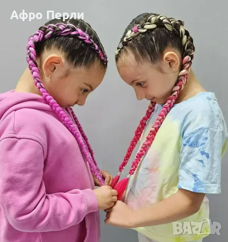 💜Детски Боксьорски Плитки 💜 Екстеншъни Ариел Къдрици Бохо Плитки Африкански Сенегалски Туистъри , снимка 5 - Аксесоари за коса - 55730156