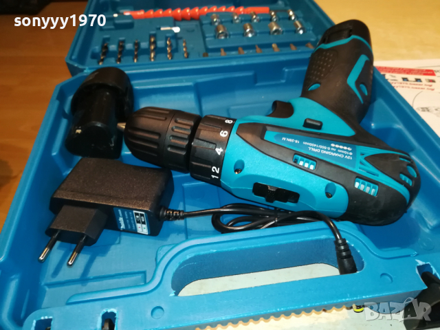 makita li-ion 12v+charger+2x battery 0104221647, снимка 9 - Куфари с инструменти - 36309893